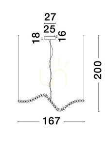 LED-Pendelleuchte MOCA Luces Exclusivas LE43461, goldfarben, 167 cm small 1
