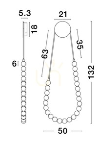 MOCA Luces Exclusivas Wandleuchte LE43468 small 2