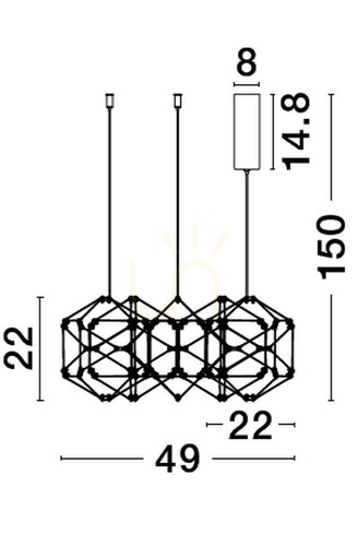 Prüfen ASIS Luces Exclusivas Pendelleuchte LE43479