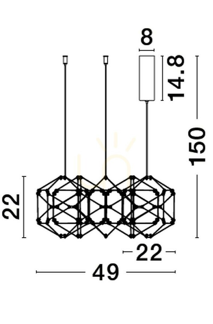 Aussicht LED-Pendelleuchte Luces Exclusivas ASIS schwarz 49 cm LE43479 LED-Pendelleuchte Luces Exclusivas ASIS schwarz 49 cm LE43479