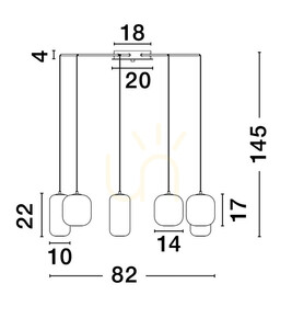 LED-Pendelleuchte ANUCO Luces Exclusivas LE44615, Rauchglas, 82 cm small 3