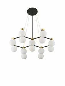 Pendelleuchte Luces Exclusivas CAMINOS LE44544 schwarz-gold 14xG9 73 cm small 1