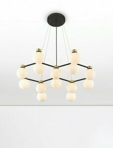 Pendelleuchte Luces Exclusivas CAMINOS LE44544 schwarz-gold 14xG9 73 cm small 3