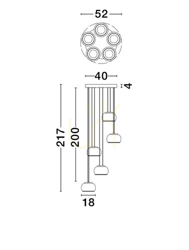 Prüfen HUARMEY Pendelleuchte von Luces Exclusivas LE44844