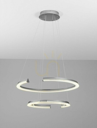 Prüfen LED-Pendelleuchte ORINOCO Luces Exclusivas LE44531, silberfarben, Ø63 cm