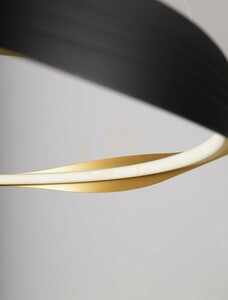 SATIPO Luces Exclusivas LED-Pendelleuchte, Schwarz/Gold, Ø60 cm, LE44470 small 1