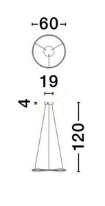 SATIPO Luces Exclusivas LED-Pendelleuchte, Schwarz/Gold, Ø60 cm, LE44470 small 2