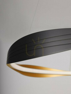 SATIPO Luces Exclusivas LED-Pendelleuchte, Schwarz/Gold, Ø60 cm, LE44470 small 3