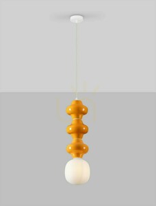 Luces Exclusivas VILROSA LE44567 Pendelleuchte orange-weiß E14 small 1