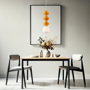 Luces Exclusivas VILROSA LE44567 Pendelleuchte orange-weiß E14 small 4