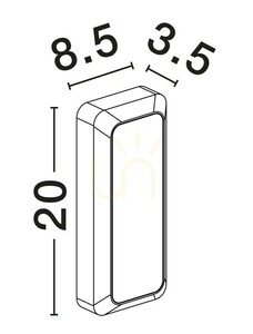 PASCO Luces Exclusivas Außenwandleuchte LE73775 small 1