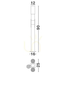 LED-Wegeleuchte MALONZO Luces Exclusivas LE75160 schwarz 90 cm small 2