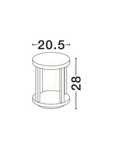 LED-Sockelleuchte Luces Exclusivas TAZORIA LE75170 anthrazit 28 cm small 3