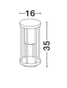 Luces Exclusivas MONTIVA LE75172 Pollerleuchte, Anthrazit, 35 cm, E27 small 3