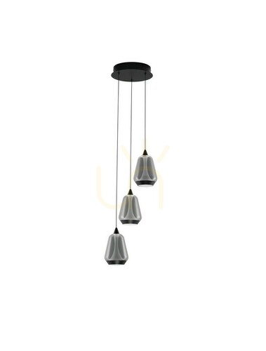 Prüfen LED-Pendelleuchte RORIZNO Luces Exclusivas LE45110 – Schwarz, Rauchglas