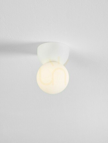 Prüfen TROSILA Deckenleuchte G9 5W weiß Gips Opalglaskugel 8 cm LE45293 Luces Exclusivas