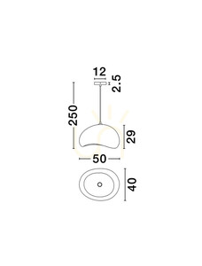 PALINZA Pendelleuchte, weiß, 50 cm, E27, Luces Exclusivas LE45317 small 3