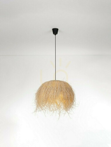 Prüfen Pendelleuchte OVINCIA Luces Exclusivas LE45370 Naturrattan 1xE27 65 cm