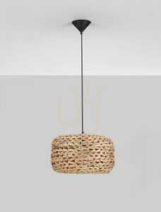 Luces Exclusivas NAVANTA LE45376 Pendelleuchte mit geflochtenem Schirm, 40 cm small 1