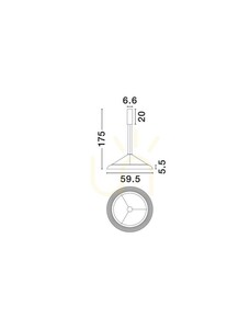 LED-Pendelleuchte Luces Exclusivas PANVIRA weiß 59,5 cm 43 W LE45390 small 3