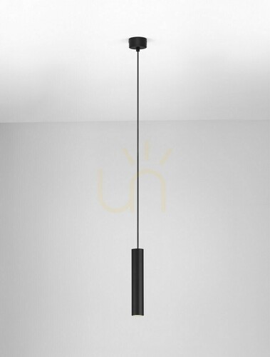 Prüfen Schwarze Tubus-Pendelleuchte Luces Exclusivas VALLERO LE45631 GU10-MR11