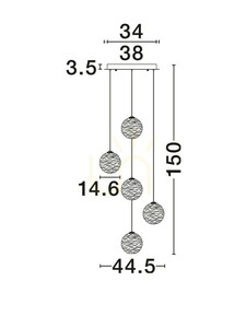 ALBORA Luces Exclusivas Pendelleuchte LE45745 small 4