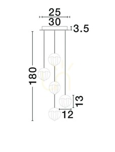 Pendelleuchte Luces Exclusivas ALCUDIA LE45755 schwarz LED 25 W 3000 K 33 cm small 7