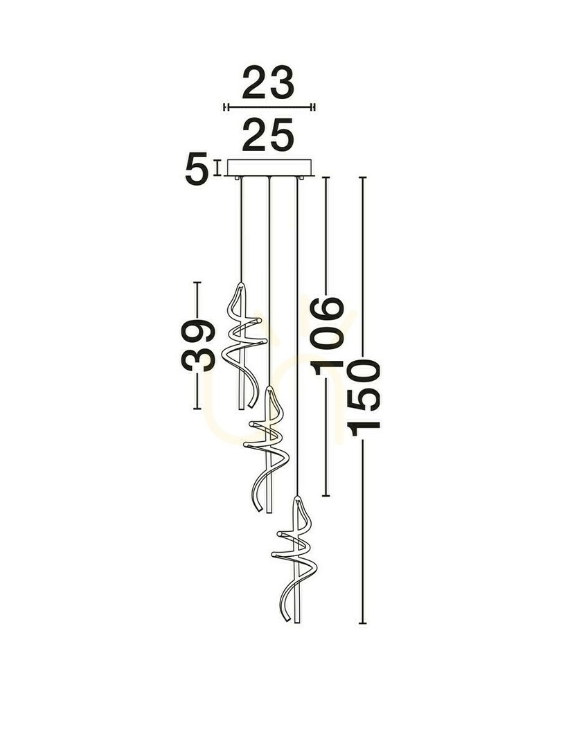 Prüfen ALMAZAN Luces Exclusivas Pendelleuchte LE45800 ALMAZAN Luces Exclusivas Pendelleuchte LE45800