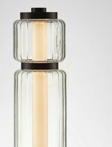 ALQUERI LED-Tischleuchte schwarz mit geriffeltem Schirm, 39 cm, Luces Exclusivas LE45809 small 4