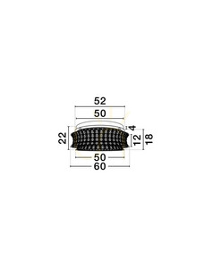 LED-Deckenleuchte ARONA Luces Exclusivas LE45861 goldfarben mit Kristallen 60 cm small 3