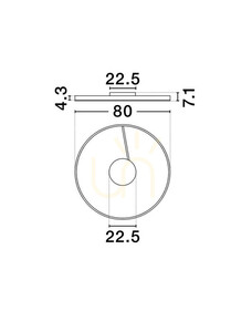 Weiße LED-Deckenleuchte Luces Exclusivas AZKOIT LE45901 80 cm 64 W small 5