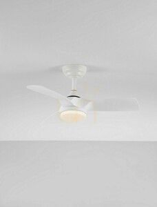 Deckenventilator mit LED-Licht Luces Exclusivas BENASAU LE45944 weiß 67,4 cm small 2