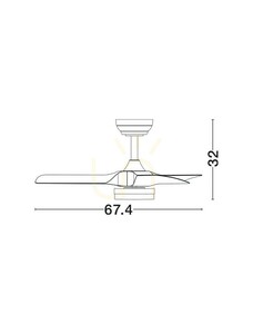 Deckenventilator mit LED-Licht Luces Exclusivas BENASAU LE45944 weiß 67,4 cm small 5