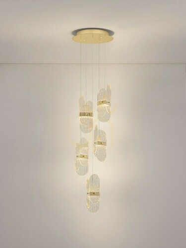 Prüfen Pendelleuchte Luces Exclusivas BOSSOST LE45955 goldfarben LED 34 W 30 cm