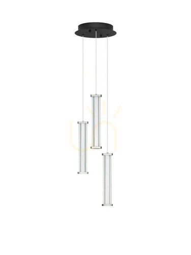 Prüfen Kaskaden-Pendelleuchte Luces Exclusivas CONIL LE45994 LED 13W 2700K schwarz, 3 Schirme