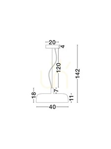 Pendelleuchte DORRIA LED bordeauxrot 40 cm Luces Exclusivas LE46011 small 6
