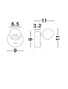 Goldfarbene LED-Wandleuchte PUCARANI Luces Exclusivas LE46135 6 W small 8