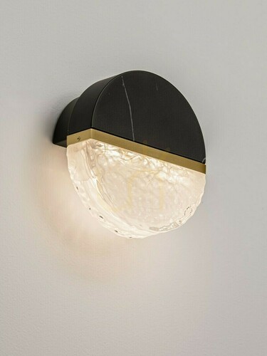 Prüfen TARREGA Wandleuchte Luces Exclusivas schwarzer Marmor und Glas LED 7 W 3000 K LE46165