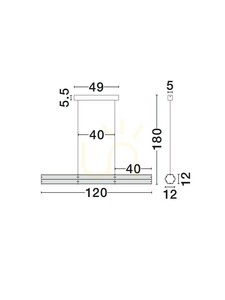Pendelleuchte Luces Exclusivas TORREV LE46200 Klarglas Messing LED 24 W 1320 lm 3000 K 120 cm small 5