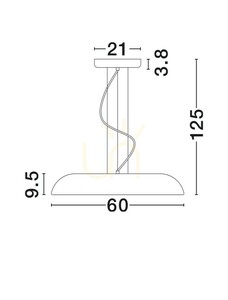 LED-Pendelleuchte Luces Exclusivas VENCID LE46219 braun 60 cm, 44 W 3000 K small 7