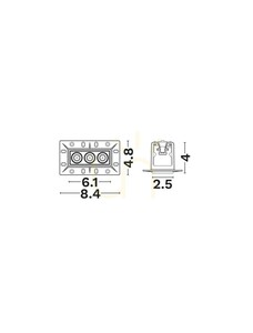 Luces Exclusivas CARBAY LE62215 rahmenlose LED-Deckeneinbauleuchte, schwarz, 5 W, 3000 K small 1