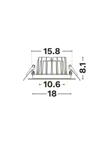 LED-Einbaudownlight VALLES Luces Exclusivas LE62595 weiß 35 W 4000 K small 3