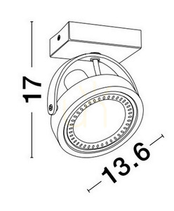 Deckenstrahler Luces Exclusivas ACASICO LE61629, schwarz, 1×AR111 small 1