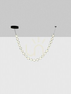 Luces Exclusivas CHEPEN LE44424 Pendelleuchte, 280 cm Girlande, LED 91 W 3000 K, 6659 lm, Acryl und schwarzes Metall small 1