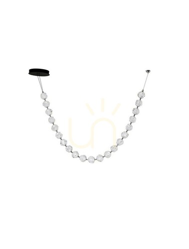 Prüfen Luces Exclusivas CHEPEN LE44424 Pendelleuchte, 280 cm Girlande, LED 91 W 3000 K, 6659 lm, Acryl und schwarzes Metall