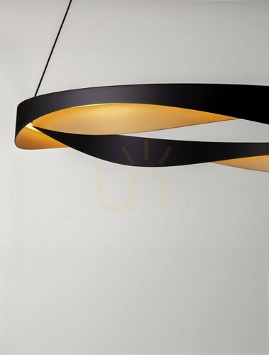 Prüfen LED-Pendelleuchte PATAPO Luces Exclusivas LE44460, Schwarz/Gold, 65 cm
