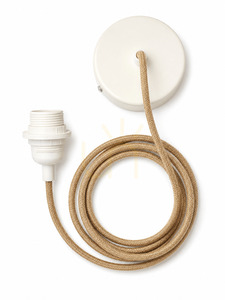 Pendelleuchte Lunares Lunhold 250 cm weiß E27 Jute-Schnur LUN-LLH-WJ small 0