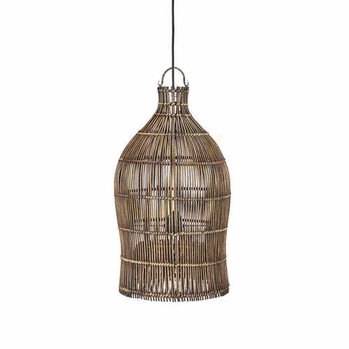 Prüfen Pendelleuchte Woven Bell Walnuss dunkel S
