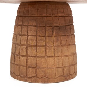 Bazar Bizar Kotak-Kotak Tortenständer aus Teakholz, natur 24 cm small 6