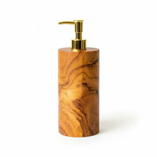 Prüfen Seifenspender aus Teakwurzel Natur, Teak Root Collection, 7,5 x 20 cm
